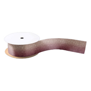 Ruban En Satin Bourgogne moderne & Rose Gold Ombre Faux Parties s