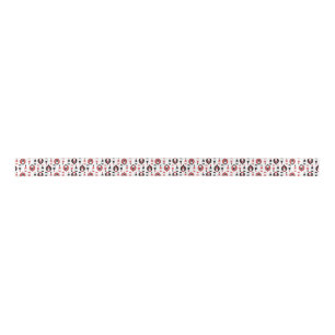 Ruban En Satin Bouteilles de vin motif rouge et noir