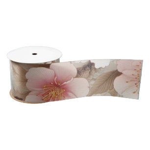 Ruban En Satin Branches de fleurs d'Apple