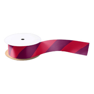 Ruban En Satin Brise rouge et épine violet large bande