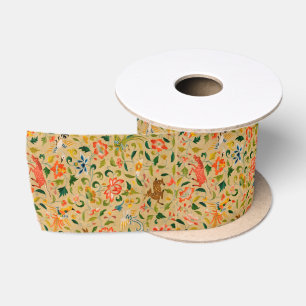 Ruban En Satin Broderie animale vintage en crewel : Tapisserie an