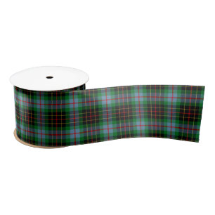 Ruban En Satin Brodie chassant le motif écossais de tartan