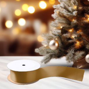 Ruban En Satin Brown doré tendance - Ruban satiné