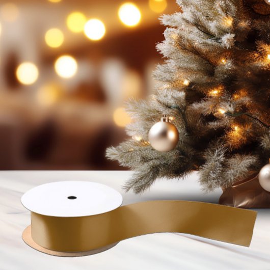 Ruban En Satin Brown doré tendance - Ruban satiné