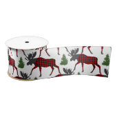 Ruban En Satin Buffalo Check Bull Moose (Bobine)