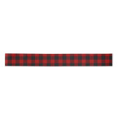 Ruban En Satin Buffalo Check Red and Black Carrés Plaid (Devant)