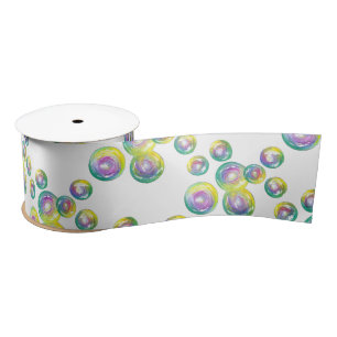 Ruban En Satin Bulles de savon arc-en-ciel Iridescentes