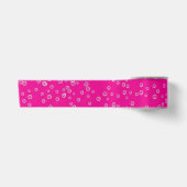 Ruban En Satin Bulles Sur Rose Chaud (Devant)