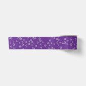 Ruban En Satin Bulles sur violet (Devant)