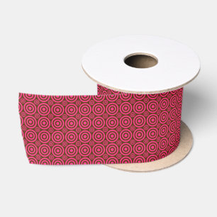 Ruban En Satin Bullseye Ribbon-rose et Brown