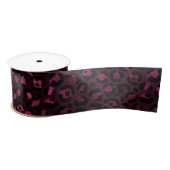 Ruban En Satin Burgundy et Gold Leopard Series Design 3 (Bobine)