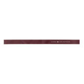 Ruban En Satin Burgundy & Ivory wedding initial Couple name (Devant)