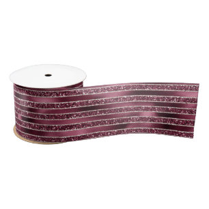 Ruban En Satin Burgundy Rouge Rose Rose Gold Parties scintillant 