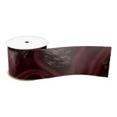 Ruban En Satin Burgundy Silk-Look Diamond  (Bobine)