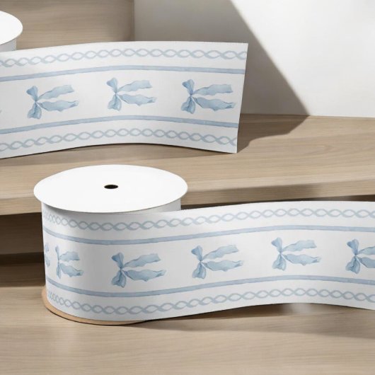 Ruban En Satin Cadeau Coquette Bow Bleu