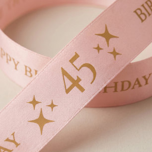 Ruban En Satin Cadeau d'anniversaire personnalisé Rose pour tout