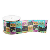 Ruban En Satin Cadeau de chat | Cute Kawaii Motif (Bobine)