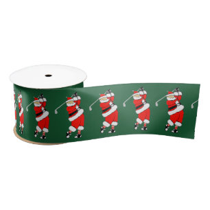 Ruban En Satin Cadeau de Noël de golf