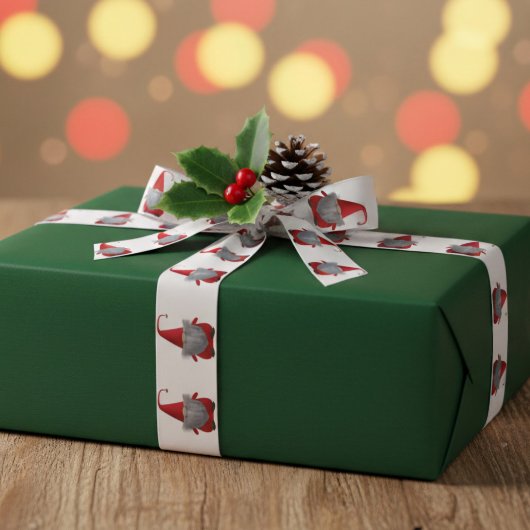 Ruban En Satin Cadeau de Noël Gnome Motif