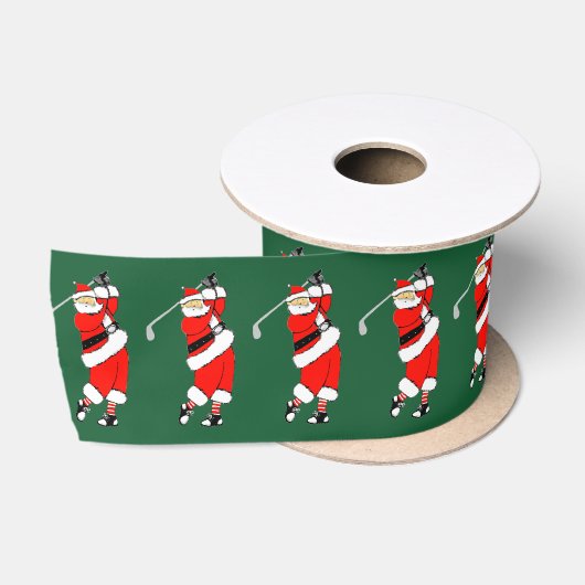 Ruban En Satin Cadeau de Noël Golf (Bobine)