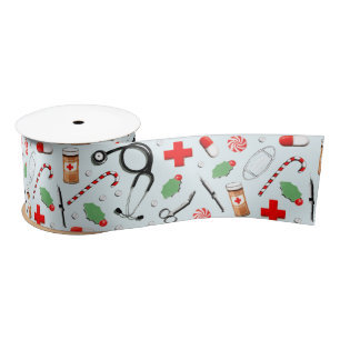 Ruban En Satin Cadeau de Noël Médicale