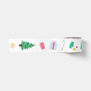 Ruban En Satin Cadeau de Noël Preppy Tree