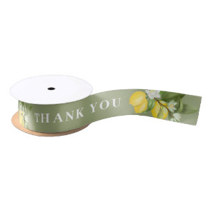 Ruban En Satin Cadeau de remerciement de mariage à l'aquarelle ru