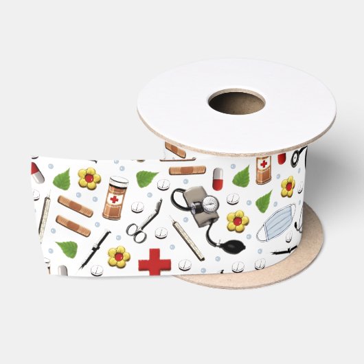 Ruban En Satin Cadeau infirmière (Bobine)