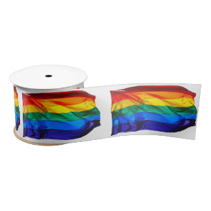 Ruban En Satin Cadeaux de drapeau de fierté gay artistique Wave d