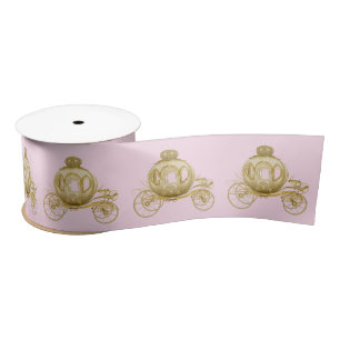 Ruban En Satin Calèche Princesse en Or Rose
