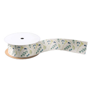 Ruban En Satin Calla Lily et Eucalyptus blancs