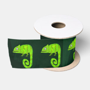 Ruban En Satin Caméléon mignon vert