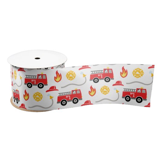 Ruban En Satin Camion d'incendie (Bobine)