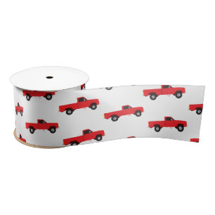 Ruban En Satin Camions de transport de camionnettes rouges