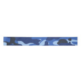 Ruban En Satin Camouflage Bleu Camo Motif de l'armée (Devant)