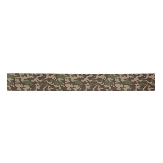Ruban En Satin Camouflage en bois profond (Devant)