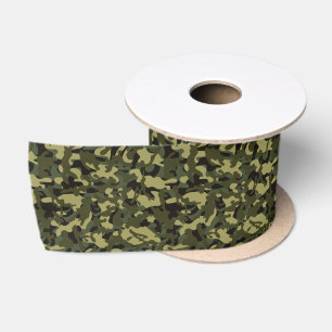 Ruban En Satin Camouflage Euro Spring