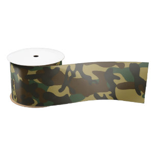 Ruban En Satin Camouflage forestier