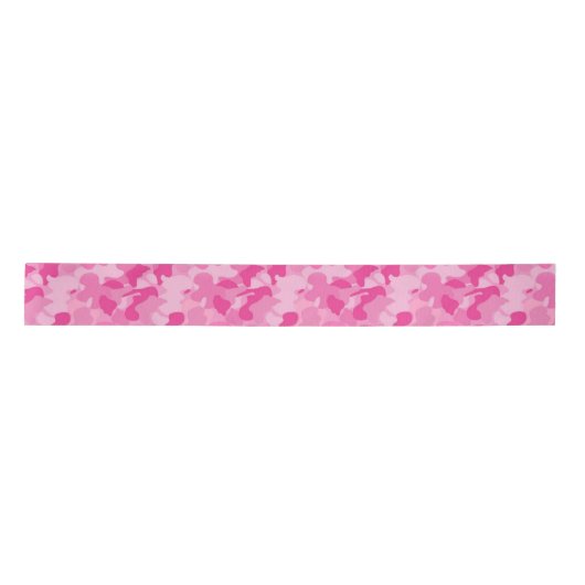 Ruban En Satin Camouflage rose (Devant)