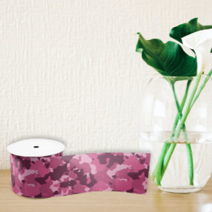Ruban En Satin Camouflage rose Armée de Camo