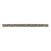 Ruban En Satin Camouflage Woodland Camo Khaki Tan Black Monogramm (Devant)