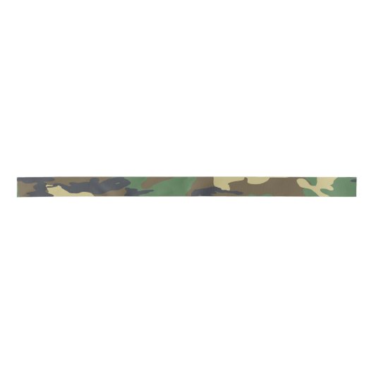 Ruban En Satin Camouflé vert et marron militaire (Devant)