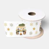 Ruban En Satin Camper de Noël cosy (Bobine)