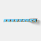 Ruban En Satin Canards : Joyeuse Argent (Devant)