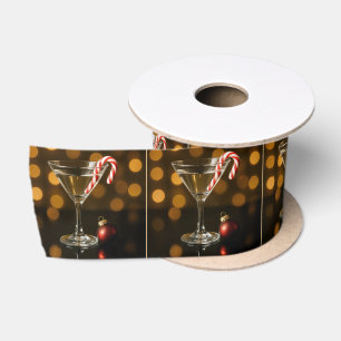 Ruban En Satin Canne de bonbon dans un Martini de Noël