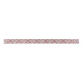 Ruban En Satin canneberge rouge blanc diagonale plaid (Devant)