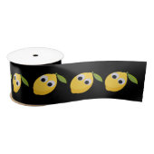 Ruban En Satin Caractère citron mignon avec yeux googly (Bobine)