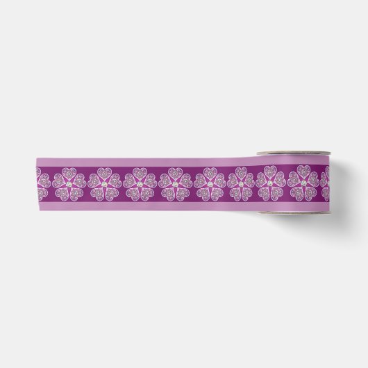 Ruban En Satin Cardinal rouge Rosace (Devant)