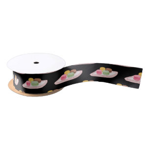 Ruban En Satin Caricature de Macaron