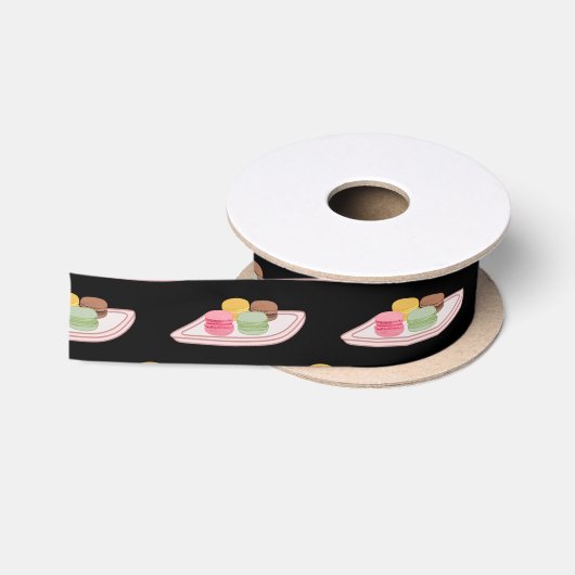 Ruban En Satin Caricature de Macaron (Bobine)